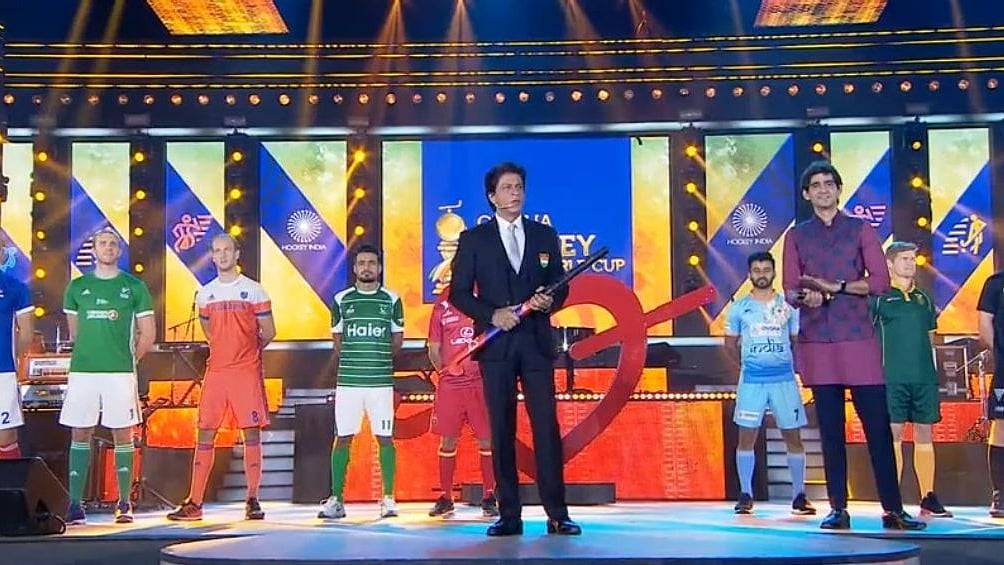 Shah Rukh Khan at the opening ceremony of the Hockey World Cup 2018 in Odisha.
