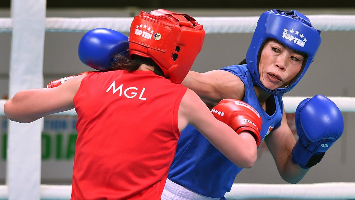Mary Kom in action.