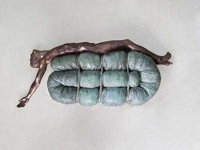 Title - Fall, Medium Bronze, Year 2018.(Photo Source: Vadehra Gallery)