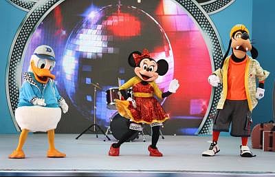 Mickey Mouse with Donald Duck and Goofy. (File Photo: Amlan/IANS)