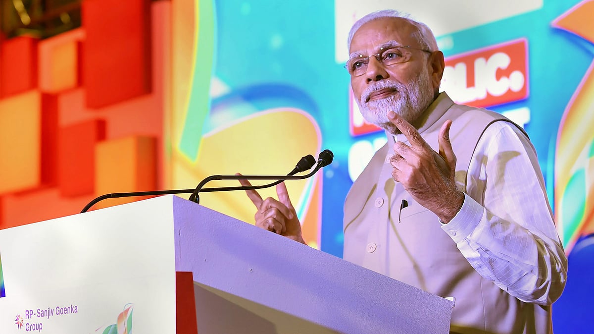 Prime Minister Narendra Modi delivers the keynote address at the Republic Summit.