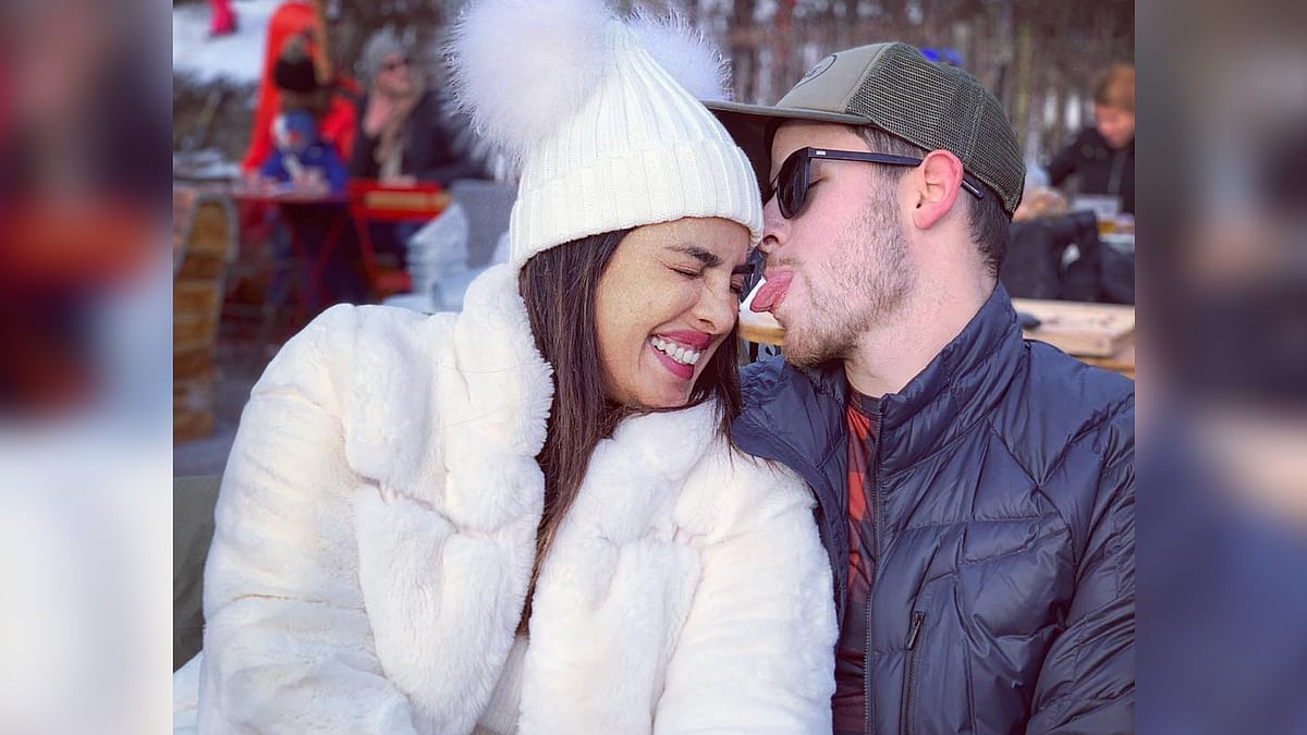 Priyanka and Nick Jonas  on their vacation in Switzerland.