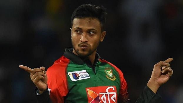 Captain Shakib Al Hasan produced a career-best 5-21 for Bangladesh to beat the West Indies by 36 runs.
