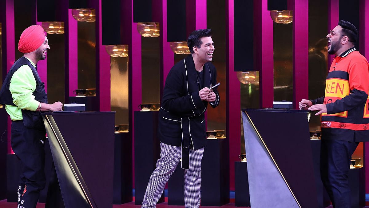 Diljit Dosanjh, Karan Johar and Badshah on Koffee With Karan.