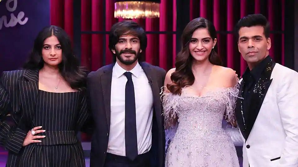 Sonam, Rhea and Harshvardhan Kapoor make their <i>Koffee With Karan </i>debut as a trio.