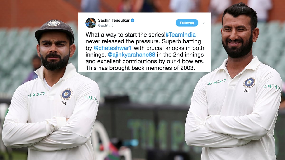 Former cricketer Sachin Tendulkar react to India’s 31-run win over Australia.&nbsp;