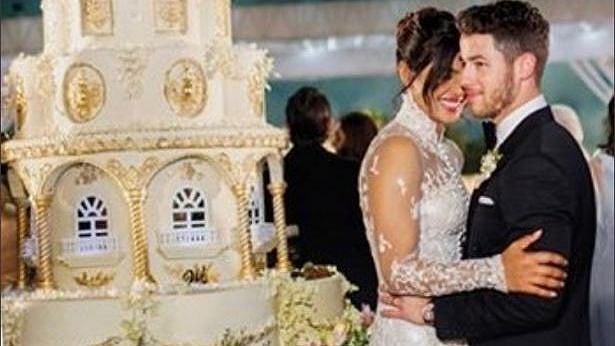 The massive wedding cake.&nbsp;