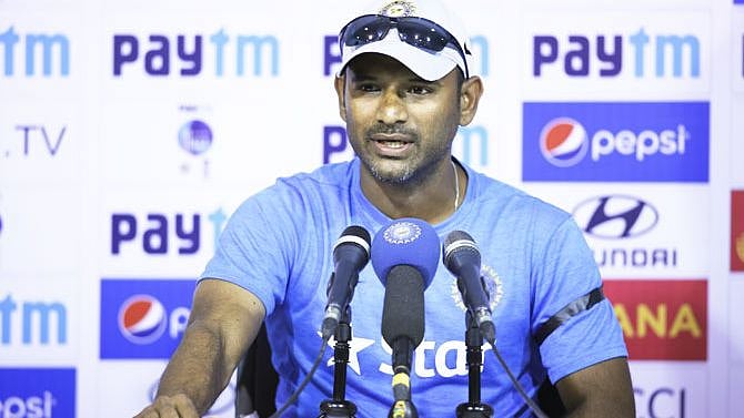 File picture of Team India fielding coach R Sridhar.