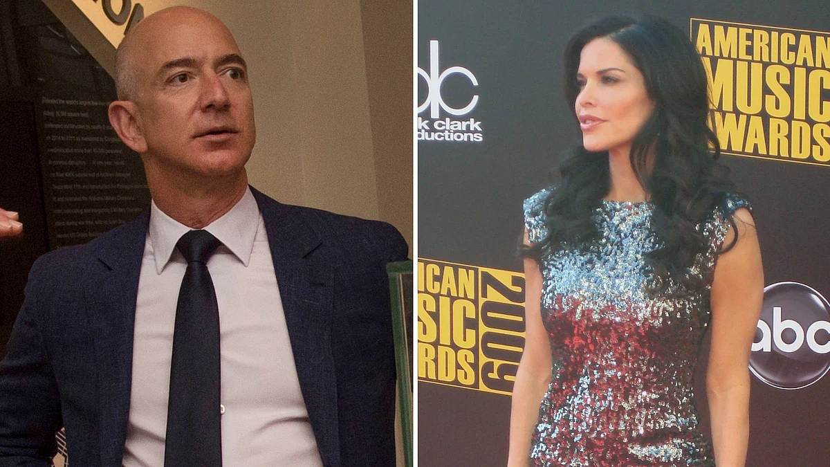 File photo of Jeff Bezos and Lauren Sanchez.