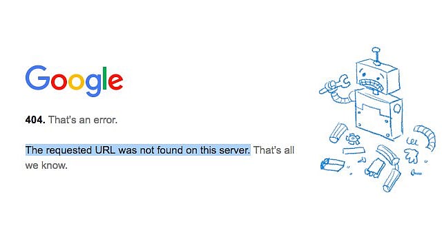 The error message when trying to access Gmail.&nbsp;