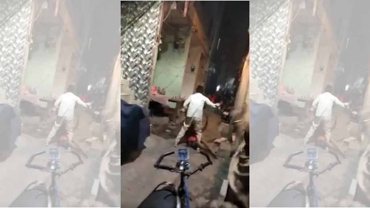 The neighbour stabbed the couple and their son multiple times, while other neighbours witnessed the incident and recorded it