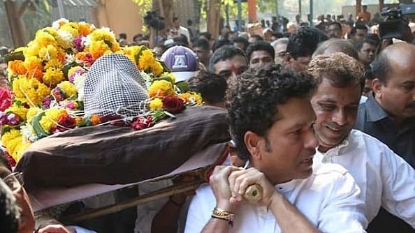 Renowned cricket coach Ramakant Achrekar was cremated in Mumbai with his most famous ward Sachin Tendulkar in attendance.