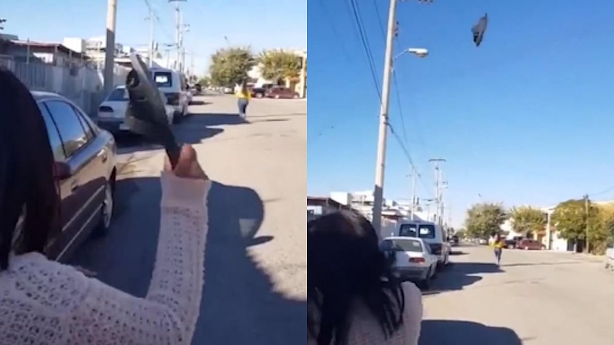 Check out this viral video of a Mexican mother throwing a ‘chappal’ at her teen daughter.