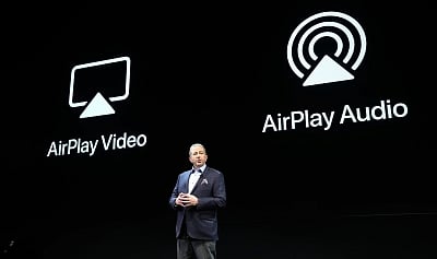 Las Vegas: Tim Alessi, head of home entertainment product marketing at LG Electronics USA, speaks during the company