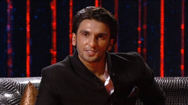 Ranveer Singh on an episode of <i>Koffee with Karan</i>.