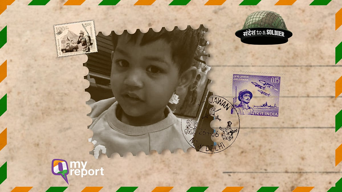 Three-year-old Yuvan recites a famous dialogue from the film Uri.