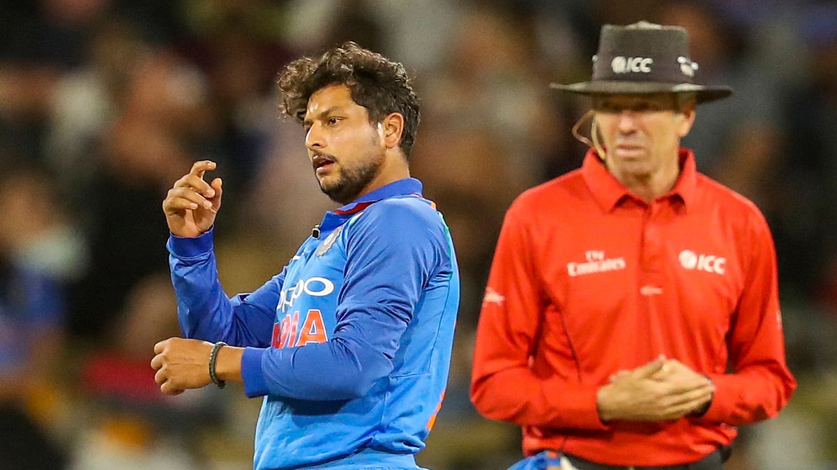 Kuldeep Yadav of India during the second one day international between India and New Zealand at Blake Park, Tauranga Hamilton, New Zealand, Saturday, Jan. 26, 2019.&nbsp;