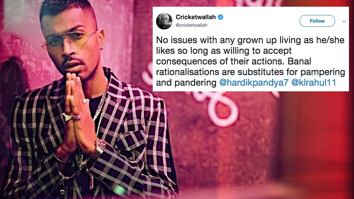 Hardik Pandya (in picture) and KL Rahul were sent show-cause notices by the BCCI for their&nbsp;