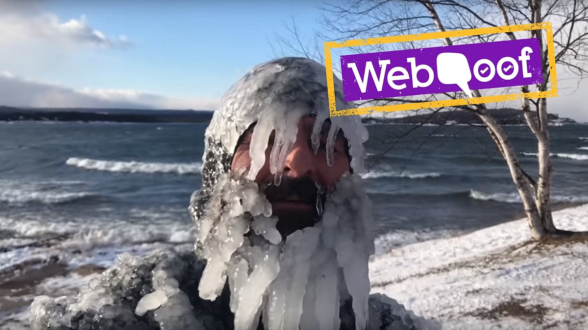 A photo featuring an ‘Indian Army soldier’ covered in snow has gone viral.