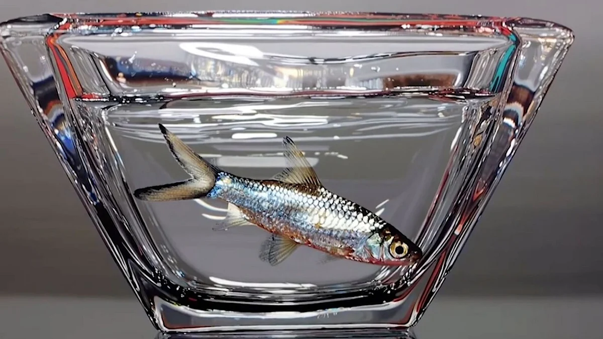Hyper-realistic 3-D painting.
