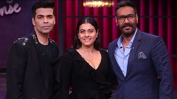 Ajay Devgn with Kajol On <i>Koffee With Karan</i>.