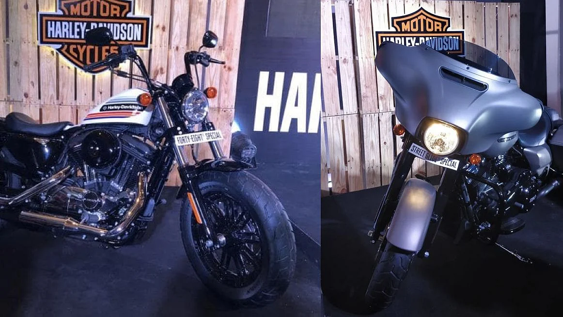 Harley-Davidson Forty Eight Special (left) and Harley-Davidson Street Glide Special.&nbsp;