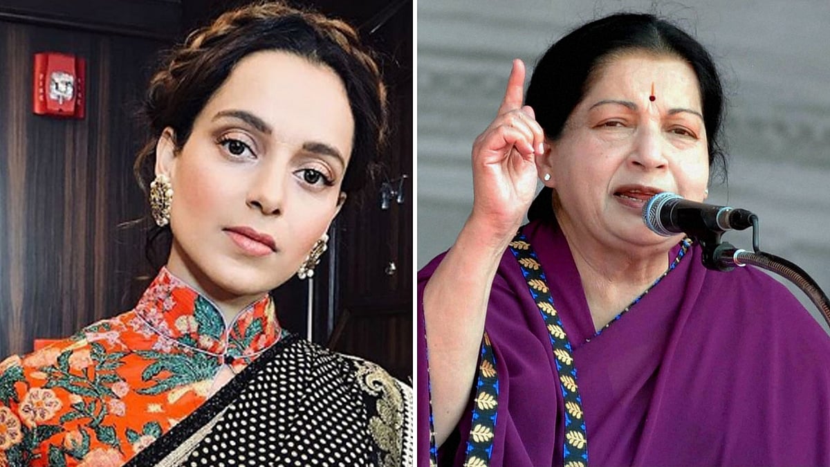 Kangana Ranaut (L) and Jayalalithaa (R).