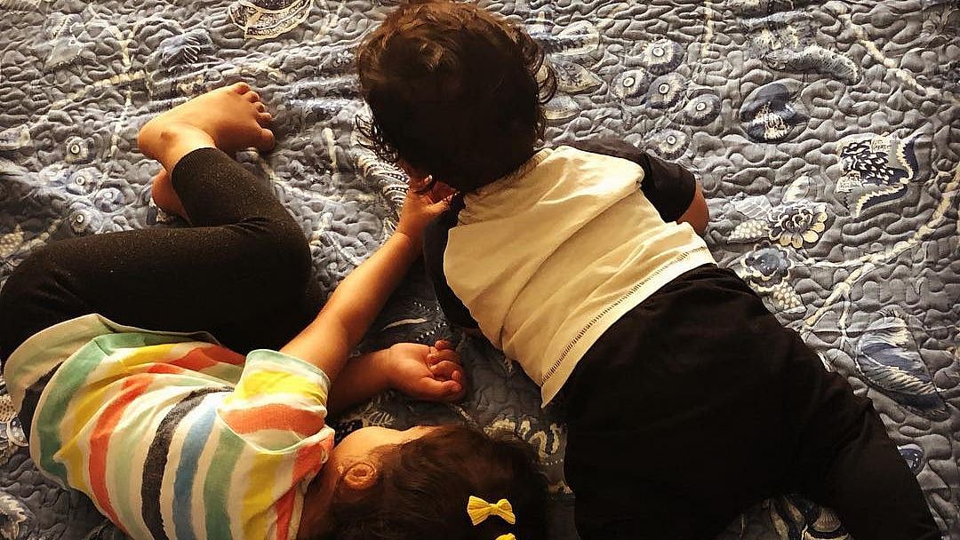 Shahid and Mira’s kids Misha and Zain.