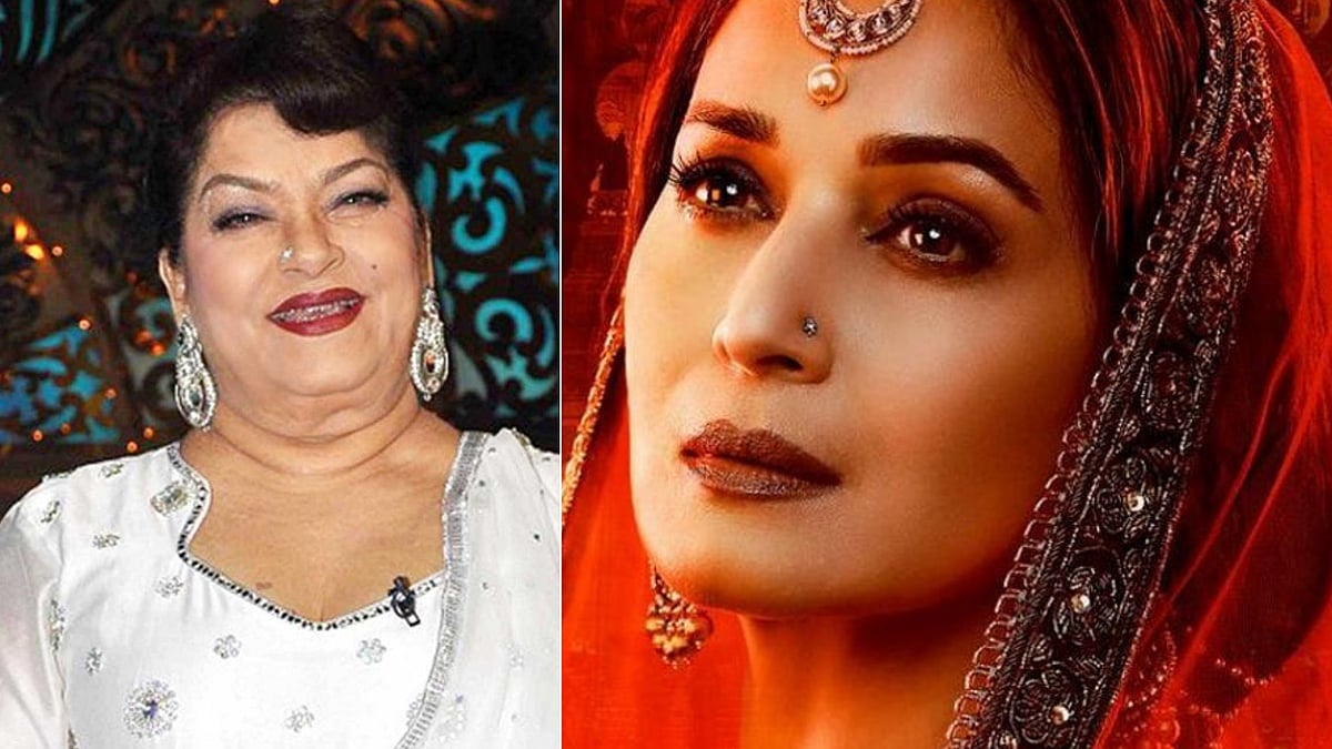 Saroj Khan and Madhuri Dixit.