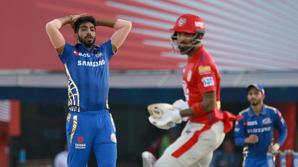 Jasprit Bumrah of MI during match 9 of the Vivo Indian Premier League Season 12, 2019.
