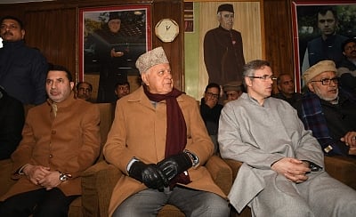 National Conference President Farooq Abdullah and Vice President Omar Abdullah.