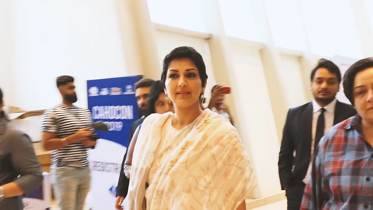 Sonali Bendre attends the event to talk about Cancer awareness.