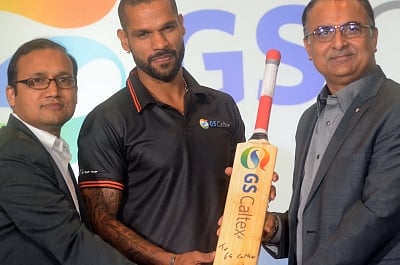 Mumbai: Indian cricketer Shikhar Dhawan during a programme organised by GS Caltex India to sign him as their brand ambassador in Mumbai on April 24, 2019. (Photo: IANS)
