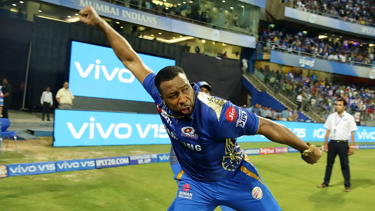 Kieron Pollard led Mumbai Indians to a sensational three-wicket victory over Kings XI Punjab in an IPL game.