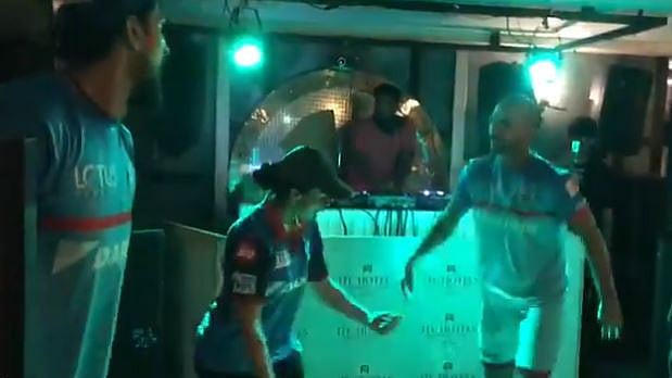 Dhawan and Ishant celebrated an emphatic win over SRH in pure Delhi style.