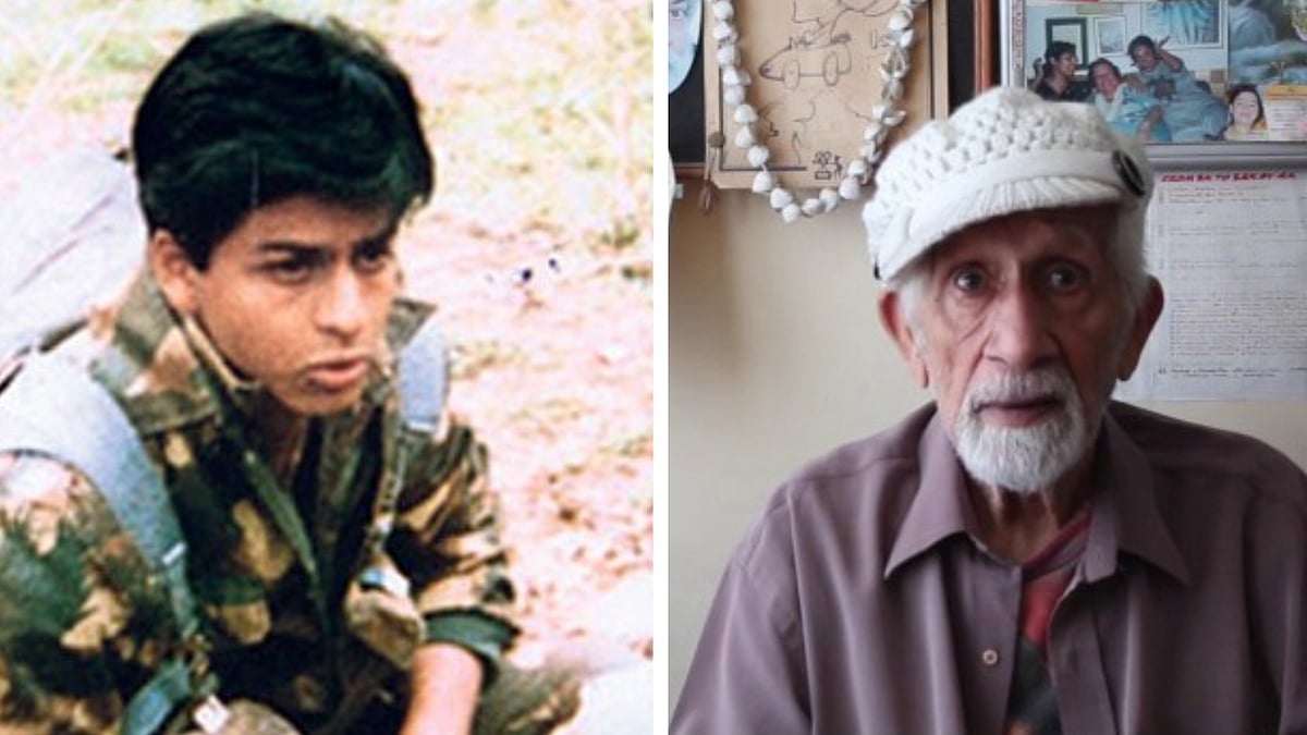 Shah Rukh Khan in still from Colonel Raj Kapoor’s <i>Fauji</i>.