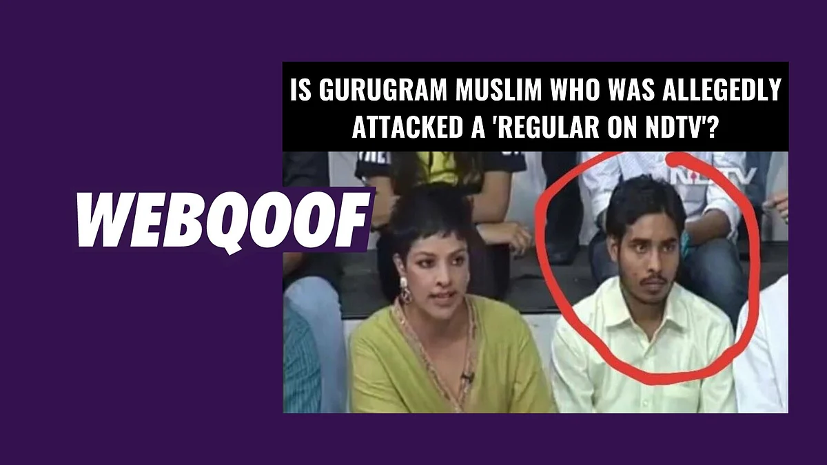 The picture is from 26 May, when he was invited by the channel to feature in their debate programme.