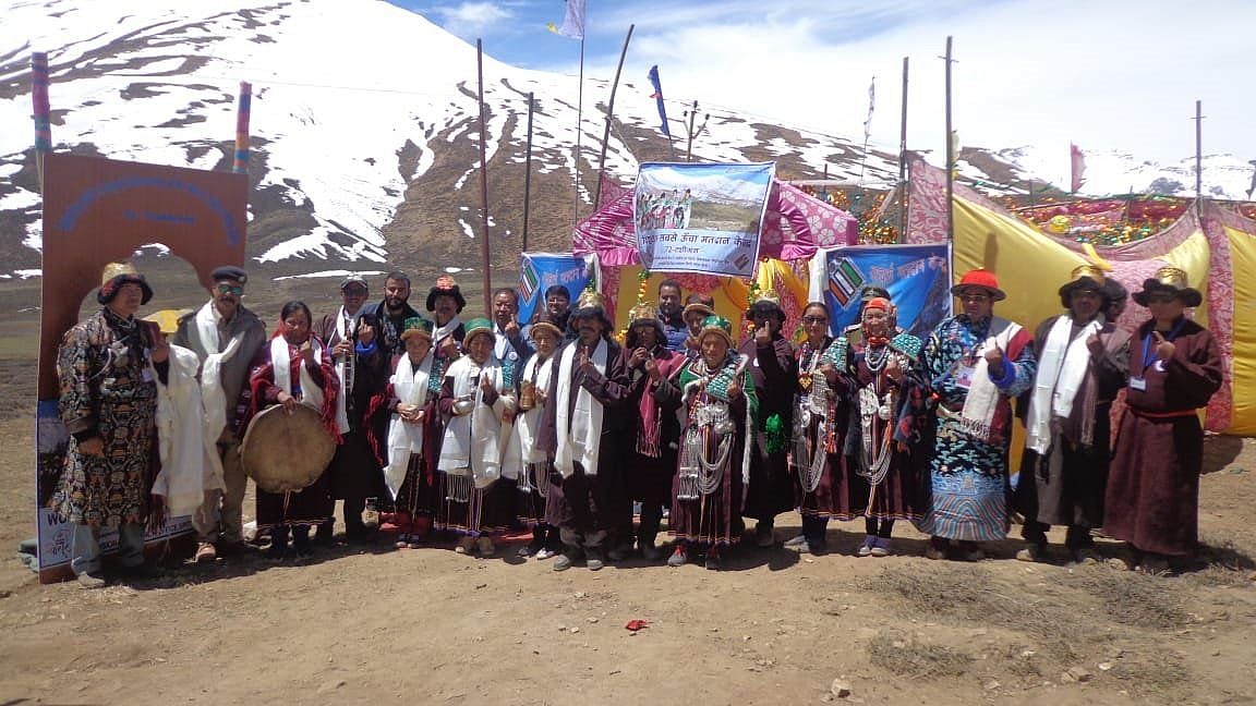 People cast their votes in Himachal Pradesh in the final phase of Lok Sabha polls.