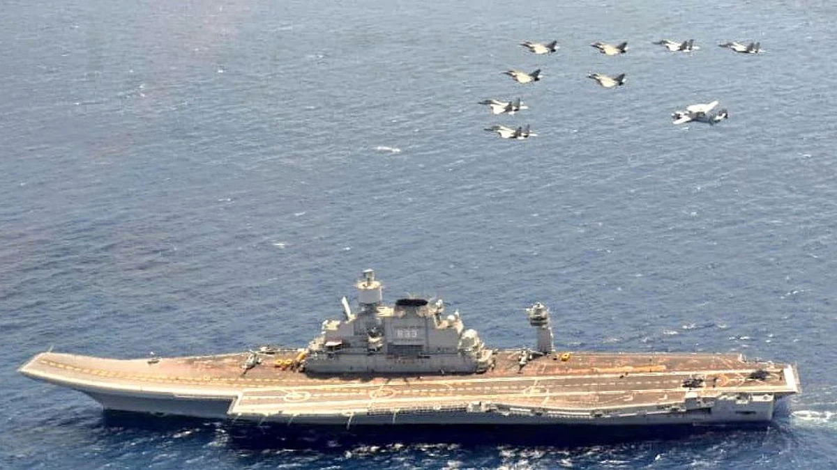 A photo from Naval exercise ‘Varuna’.