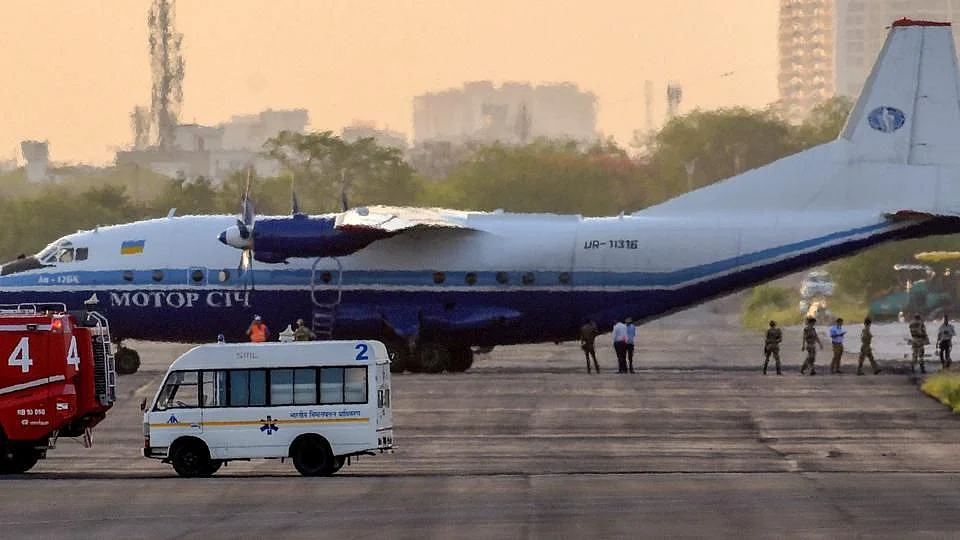 An AN-12 aircraft of Georgia was intercepted by the Indian Air Force after it entered Indian air space from Pakistan.