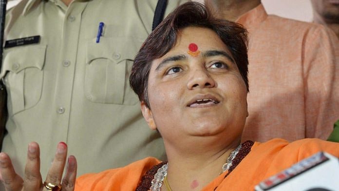 BJP candidate for Bhopal Lok Sabha constituency in Madhya Pradesh, Pragya Thakur.