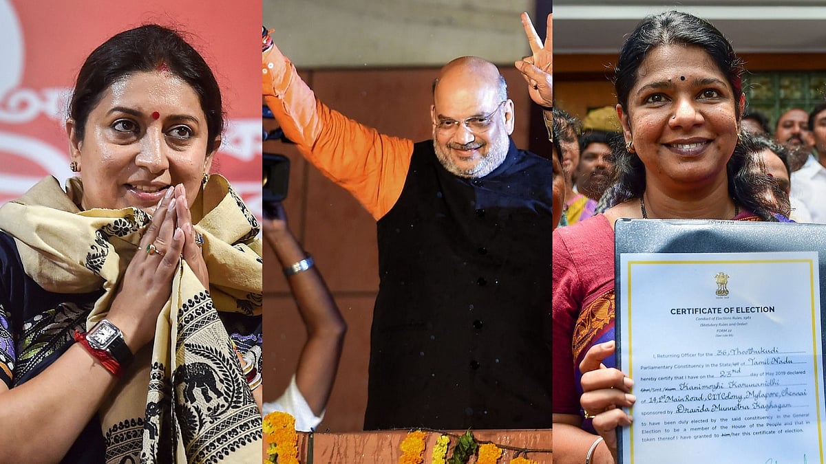 BJP’s Smriti Irani, Amit Shah and DMK’s Kanimozhi.