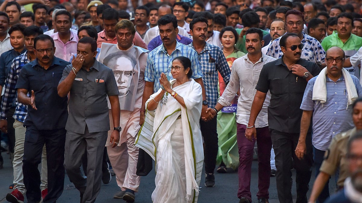<div class="paragraphs"><p>Mamata Banerjee in a protest rally </p></div>