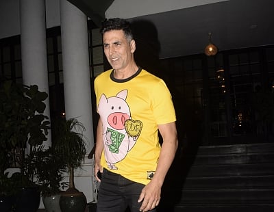 Mumbai: Actor Akshay Kumar seen at a Juhu restaurant in Mumbai on Jan 28, 2019. (Photo: IANS)