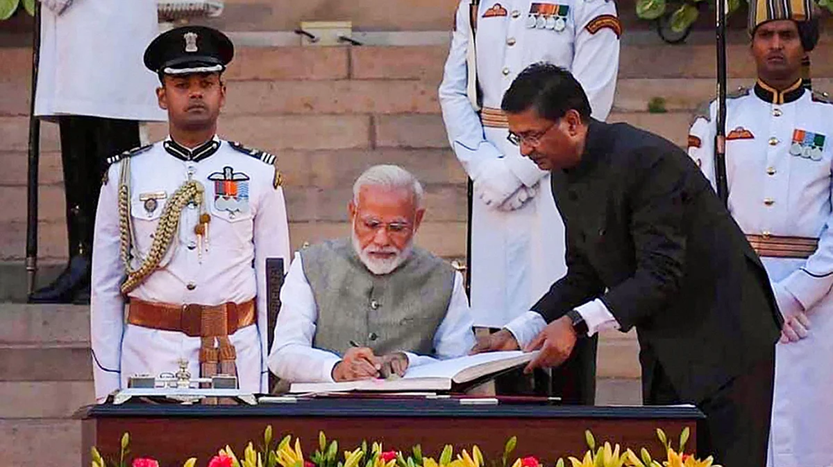 Narendra Modi on Thursday sworn-in as the prime minister for a second term, heading the National Democratic Alliance government.