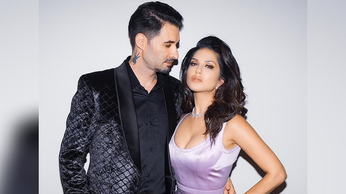 Sunny Leone poses with husband Daniel Webber.