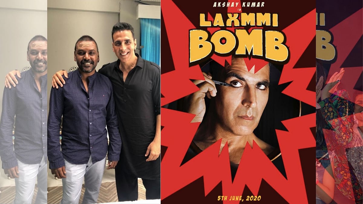 Filmmaker Raghava Lawrence with Akshay Kumar.