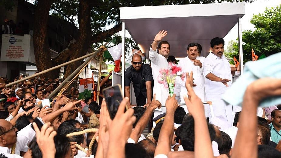 Congress president Rahul Gandhi in Wayanad.