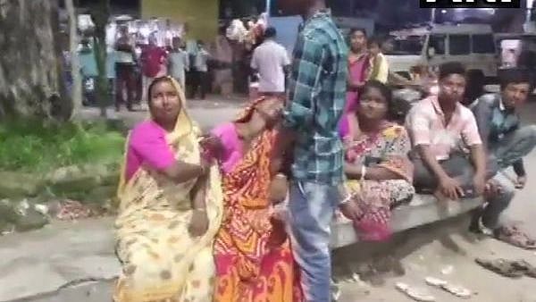 Family of Ajijar Rahaman, after the TMC leader was killed.