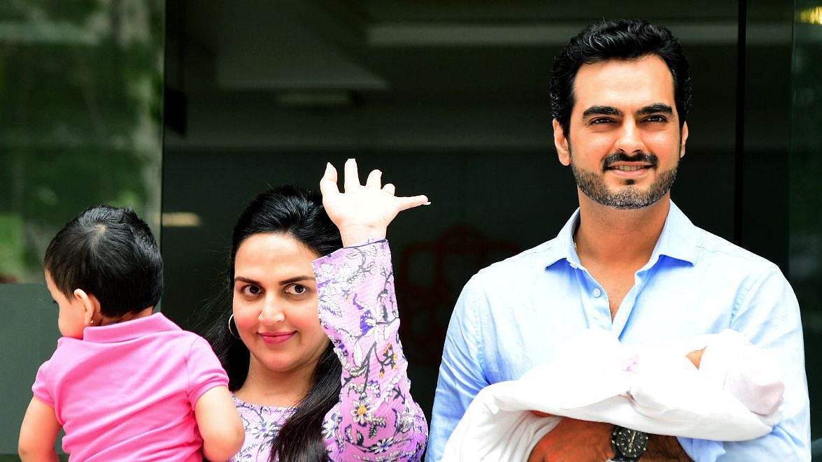 Esha Deol, husband Bharat Takhtani and their children Radhya and Miraya.